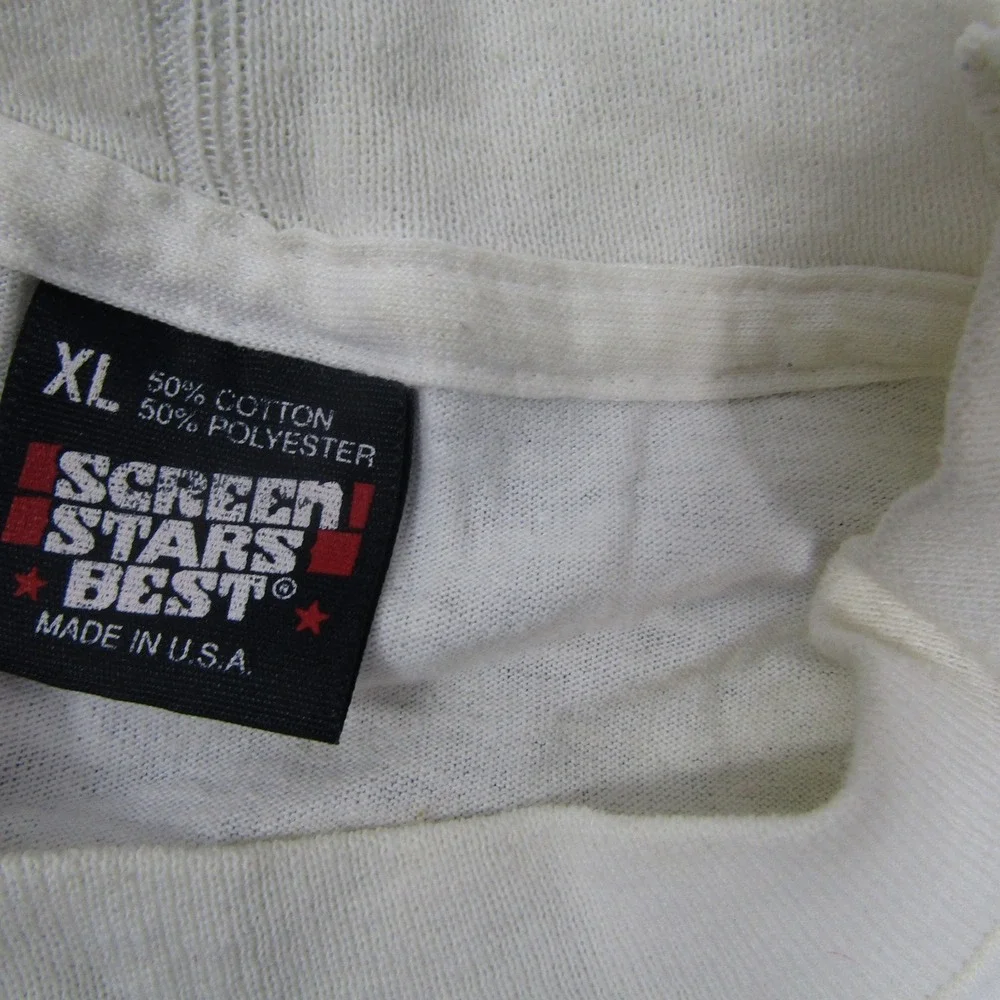 Vintage Screen Stars Best Shirt Mens XL White Track & Field Single‎ Stitch 90s